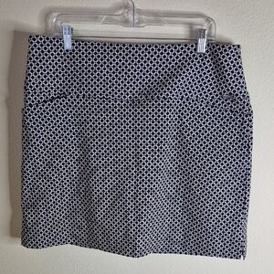 Blue and White Mini Pencil Skirt Casual